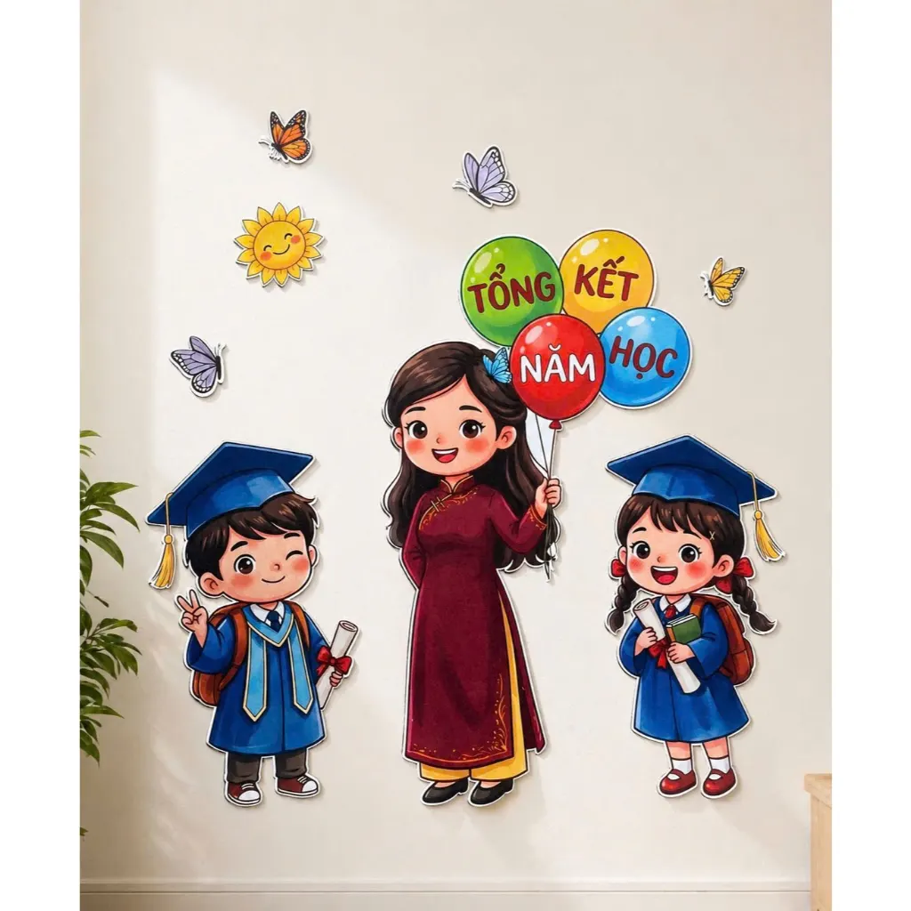 Set Tổng Kết Năm Học Trang Trí Lớp Học Mầm Non STEAM